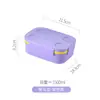 Conjunto de Marmita Plástica com Compartimentos e Garrafa de Água com Talheres Grau Alimentício Micro-ondas Caixa Bento Caixa de Refeição para Viagem Adulto