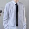 Camisa blanca de manga larga para hombre holgada para pareja estilo coreano tendencia juvenil ropa de clase para foto de graduación de estudiante camisa casual para hombre