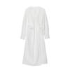 Estilo Europeu e Americano Amazon Aliexpress Tendência de Moda Quente Versátil Manga Longa Decote V Estilo Camisa Vestido Saia