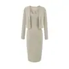 Sexy y a la moda, relajado y puro, cárdigan abierto y vestido tipo camisola, conjunto de verano para mujer, estilo chica hot, entallado a la cintura, vestido de dos piezas ajustado