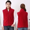 Chaleco de voluntario grueso con forro polar ropa de trabajo invierno supermercado chaleco rojo chaleco actividad promocional ropa de trabajo hombres