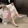 Sapatilhas planas de camurça, bico redondo, de tira única, estilo francês, de alta qualidade, novas e da moda, Mary Janes versáteis