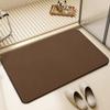 Alfombrilla absorbente para baño, sencilla, con borde cruzado, suave, de diatomeas, antideslizante, de secado rápido, para la entrada.