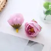 Nueva cabeza de flor de rosa de simulación capullo de té pequeño DIY flor hecha a mano flor de seda flor artificial decoración de boda flores de pared de fondo