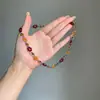 Colar Floral Colorido Retrô Pastoral Feminino 2026 Novo Item Quente Gargantilha Luxo Leve Nicho Sentido de Alto Padrão Corrente para Clavícula