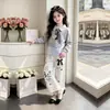 Moda para Niñas 2026 Sudadera con Capucha de Manga Larga Patchwork Casual Estilo Coreano Holgada Encaje Pantalones de Pierna Ancha Conjunto de Dos Piezas con Personalidad