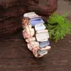Venta Caliente Transfronteriza Color Pintado al Óleo Geometría Cuadrado Pulsera Elástica Personalidad de Mujer Simple Geometría Pulsera Combinable