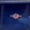 Anel de Diamante Rosa Mosan Cor Moissanita Vermelha Suporte para Atacado Qualquer Identificação com Certificado Preço de Atacado