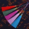 13CM Seda de Gelo Borla Nó Chinês Acessório para Pendurar no Carro Material Artesanal DIY Borla de Ventilador com Fio Dourado Bicolor Pequena Borla para Pendurar