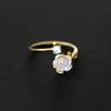 Nalan S925 Prata Esterlina Fresco e Doce Ins Estilo Nicho Design Anel Diamante Rosa R02266
