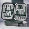Cortauñas Específicos para Surcos de Uñas en Stock, Tijeras para Uñas, Set de Herramientas Anguladas para Pedicura, Alicate para Cutículas Pico de Águila, Estuche de Cuero