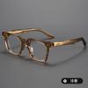 Montura de gafas vintage, placa japonesa hecha a mano, marco ovalado rojo de cara grande, marco para miopía 55015 con protección contra la luz azul.