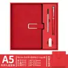 Conjunto de Caixa de Presente com Logotipo Personalizado para Caderno Caderno de Alta Qualidade com Fivela em Forma de U A5 Livro de Registro para Reuniões de Trabalho