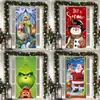 2025 Nuevo Colgante de Puerta de Tela Navideño Transfronterizo Decoración Muñeco de Nieve Papá Noel Fiesta Festiva Porche Árbol de Navidad