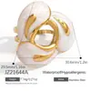 Pendientes Transfronterizos de Acero Inoxidable con Diseño de Goteo de Aceite Temático del Océano, Grupo de Peces de Aguas Profundas, Forma de Ballena, Pendientes Chapados en Oro de 18 Quilates