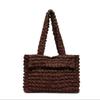 Yeyu/Han Suxi Mismo Estilo Bolso Tote de Nailon Bolso de Algodón Plisado Ligero Simple Gran Capacidad Bolso de Hombro