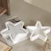 Poppy Estrella Luna Adorno de Yeso Bandeja Molde de Silicona DIY Portavelas Estrella de Cinco Puntas Plato Molde de Resina