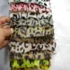 Pelo de Conejo Grande Estampado de Leopardo Súper Suave Liso Cizallado Pelo de Conejo Imitación de Pelo de Conejo Pelo de Zorro Pequeño Estampado de Leopardo Bucle Tejido de Piel Sintética