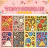 Pegatinas de Caja de Ritmos Pegatinas de Vestir para Niñas Sin Repetir No Requieren Corte Arte Adhesivo Educativo DIY para Niños Pegatinas Shanhaijing
