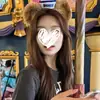 Diadema de oso Duffy para parque de atracciones, linda diadema para fotos de cumpleaños, accesorios para el cabello, diadema para lavarse la cara, accesorios para tarjetas para el cabello para mujer