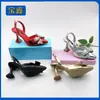 Sandalias Estilo Francés de Boca Baja, Nuevos Zapatos Versátiles Elegantes de Punta Fina, Zapatos de Mujer de Nicho con Pedrería Suave al por Mayor