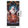 Qzbmt041-052 Cortina de Puerta Navideña Transfronteriza Decoración de Ancho de Puerta Papá Noel Decoración Festiva Banderín