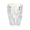 Copo de Vidro com Fio de Ouro Diamante 270ml - Lyor