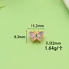 Venta Directa de Fábrica de Accesorios para Pulseras de Mariposa Esmaltadas Chapadas en Oro que Conservan el Color, Espaciadores de Cuentas para DIY y Accesorios al por Mayor
