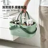 Cesta de chuveiro para banheiro, cesta portátil, cesta de armazenamento para banheiro, organizador de produtos de higiene pessoal, cesta de banho, cesta com separação para itens molhados e secos