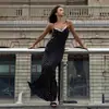 Vestido Transfronterizo Estilo Europeo y Americano Primavera/Verano 2026 Nuevo Vestido Largo Casual con Estampado de Lunares Adorno de Encaje Cintura con Tira Adelgazante