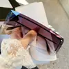 Nuevas Gafas de Sol Integradas Europeas y Americanas para Hombre, Sensación de Alta Gama, Montura Grande, Pieza Única, Moda de Vanguardia, Metal, Gafas de Sol a Prueba de Viento para Mujer