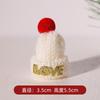 Gorro de Navidad Lindo Mini Rojo Tejido Pequeño Gorro Pinza para el Cabello Accesorio para el Cabello Gorro para Botella de Vino Decoración de Disfraz Navideño