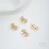 Pulsera DIY de Perlas con Abalorios Espaciadores de Zirconio de Colores Rellenos de Oro de 14 Quilates que Conservan el Color, Mariposa Abeja, Agujero Doble, Fila Doble, Agujero Triple, Fila Triple