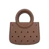 Bolsa de Cosméticos Impermeable de Color Puro Eva Popular Transfronteriza Bolsa de Playa Bolso de Mano Eva de Moda con Agujero de Anillo Recortado