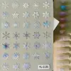 Pegatinas para Uñas de Copo de Nieve Navideño de Invierno, Variedad Transfronteriza de Opciones, Pegatinas para Uñas de Copo de Nieve Blanco Hueco 3D, Modelo Yl
