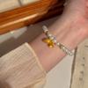Pulseira Feminina de Prata de Lei S925 com Pérolas Naturais Irregulares, Estilo Frio de Prata Quebrada, Joia de Nicho Elegante e Versátil