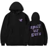 Sudadera de Calle Holgada Color Negro Oscuro para Mujer con Estampado, Nuevo Modelo de Comercio Exterior Estilo Americano 2025