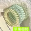 Anillo para el cabello tipo línea telefónica estilo azul para mujer, cuerda para el cabello de alta elasticidad, cuerda para el cabello simple, elegante y duradera, nuevos accesorios para el cabello 2024