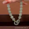 Pulseiras de Jade Hetian Encaixáveis, Pulseiras de Miçangas Artesanais Elegantes e de Alta Qualidade para Mulheres com Senso de Design