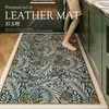 Tapetes de Piso para Cozinha Retrô Impermeáveis, à Prova de Óleo e Antiderrapantes Tapetes de Piso de Couro Laváveis com Pano Tapete Sem Lavagem Tapetes para Porta de Varanda