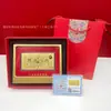 Adornos Personalizados con Logo Corporativo, Adornos de Billete de Oro Puro 999 Atractor de Riqueza, Regalos Navideños para Amigos