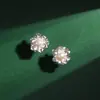Pendientes de Flor Tridimensional Pequeños Exquisitos de Estilo Nuevo Otoño e Invierno Versátiles Moda Pendientes Elegantes