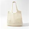 Bolsa de Ombro Única de Crochê Vazada para Passeio de Verão Bolsa de Mão Tecida Versátil Retrô Bolsa Estilo Étnico