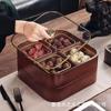 Nueva caja de madera para frutos secos, mesa de centro, bandeja para aperitivos de frutas, banquete de boda, caja para frutos secos de parto prematuro