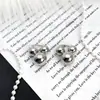 Pendientes de Bola Metálicos Brillantes Personalizados de Tendencia Transfronterizos para Mujer Moda Simple Geométricos de Gama Alta Pendientes en Forma de U Pendientes