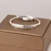 Tienda de regalos para madres y bebés pulsera redonda de imitación plata para niños pulsera de candado de longevidad para niños regalo para bebé de 234567 años