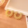 Pendientes Metálicos de Lujo Ligero Estilo Francés con Diseño Único de Nicho, Pendientes de Aro de Alta Gama con Temperamento de Moda para Mujer