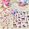 Pegatinas Transparentes Estilo Caricatura Japonesa Hello Kitty Decoración de Diario DIY Pegatinas Impermeables Pegatinas de Material Kuromi