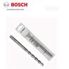 Broca de impacto Bosch Original Série 1 com cabo redondo, duas ranhuras e dois furos, para martelo elétrico, perfura paredes e concreto. Ponta de liga metálica.