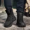 Botas de senderismo nuevas y modernas, zapatos de escalada altos para exteriores, botas de trabajo para hombre, botas de combate, negro transfronterizo